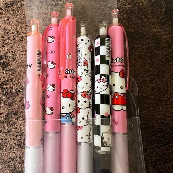 Hello Kitty Gel Pen Set of 6 - Picture 4 of 7